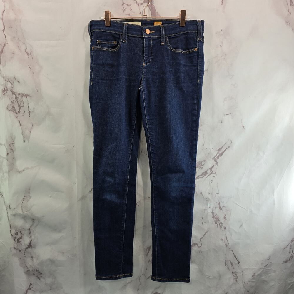 Pilcro Jeans Womens 28 Skinny Mid Rise Dark Wash Denim Anthropologie Crop